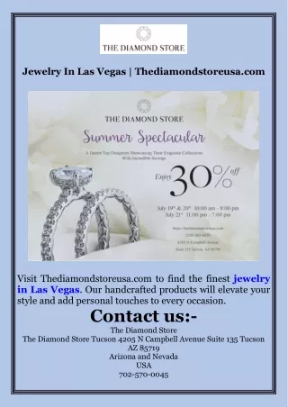 Jewelry In Las Vegas  Thediamondstoreusa.com