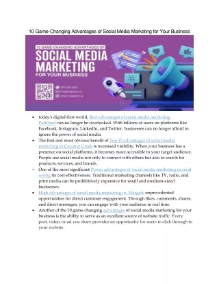 10 game changing advantages of social media