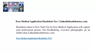 Eras Medical Application Headshots Nyc Linkedinheadshotsnyc.com