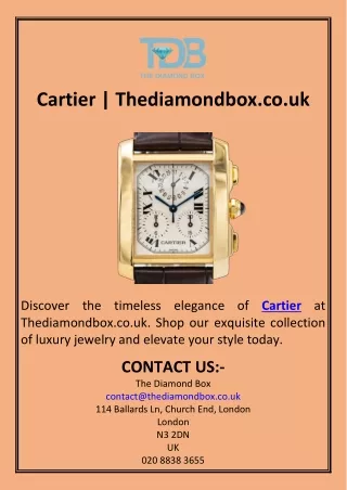 Cartier  Thediamondbox.co.uk