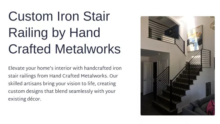 custom iron stair railing by hand crafted