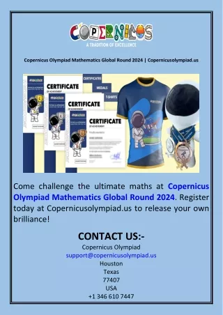 Copernicus Olympiad Mathematics Global Round 2024  Copernicusolympiad.us