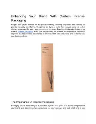 enhancing packaging