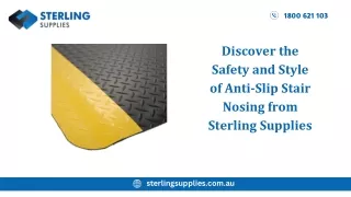 Discover the Safety and Style of Anti-Slip Stair Nosing from Sterling Supplies