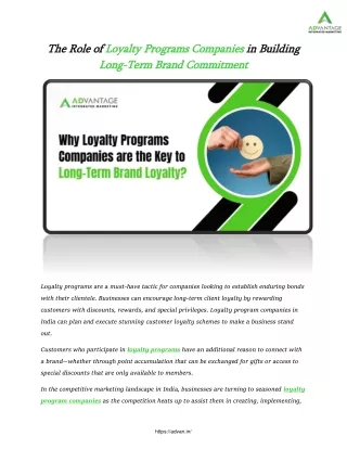 The Role of Loyalty Programs Companies in Building Long-Term Brand Commitment