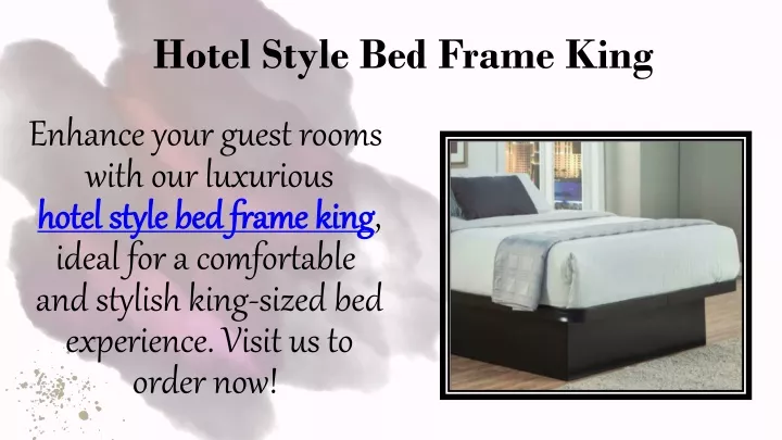 hotel style bed frame king