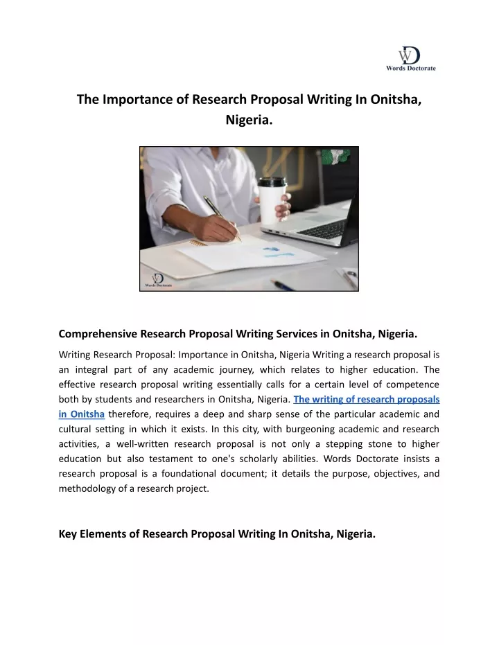 the importance of research proposal writing