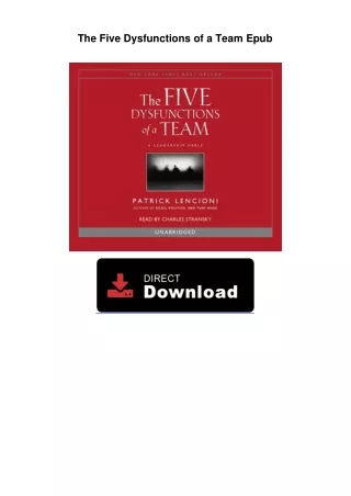 The Five Dysfunctions of a Team Epub