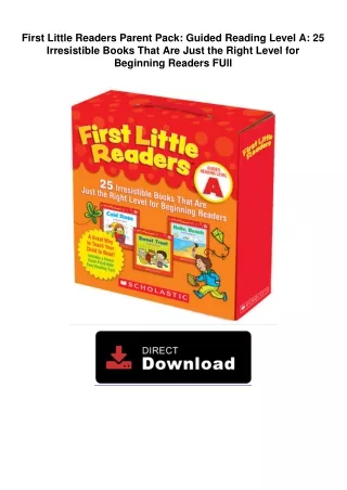 First Little Readers Parent Pack: Guided Reading Level A: 25 Irresistible