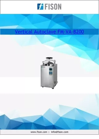 vertical autoclave fm va b200