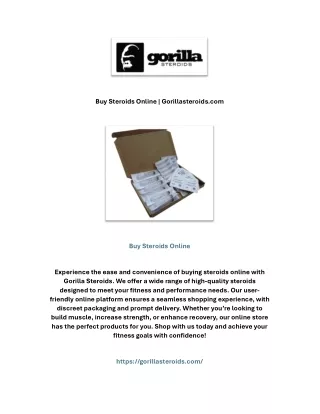 Buy Steroids Online | Gorillasteroids.com