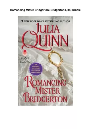 Romancing Mister Bridgerton (Bridgertons, #4) Ready