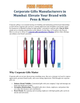 Leading Corporate Gifts Manufacturers in Mumbai – Quality & Customization