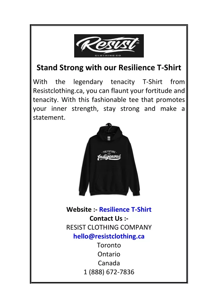 stand strong with our resilience t shirt