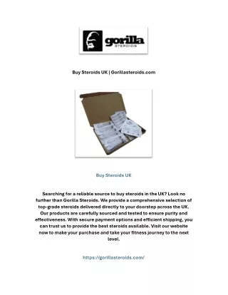 Buy Steroids UK | Gorillasteroids.com
