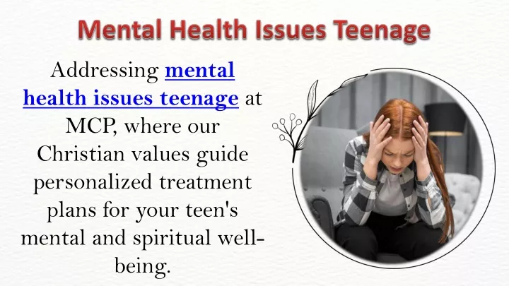 addressing mental health issues teenage