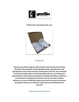 UK Steroids | Gorillasteroids.com