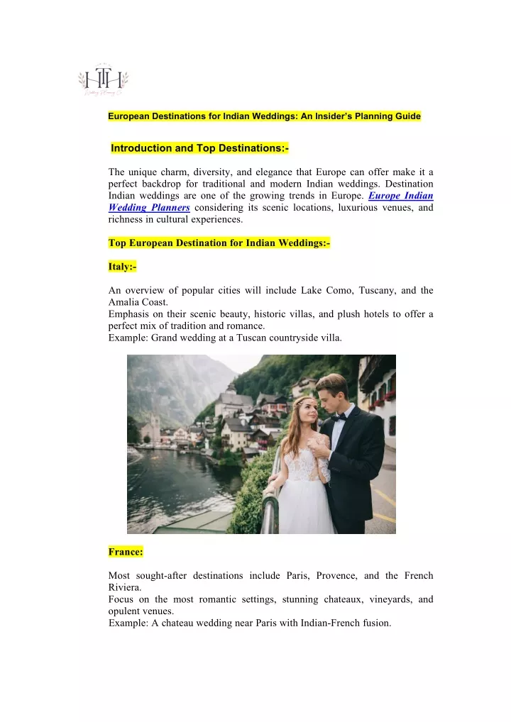 european destinations for indian weddings