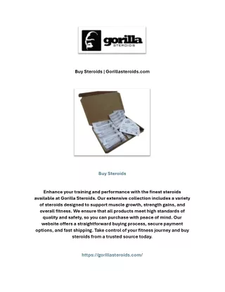 Buy Steroids | Gorillasteroids.com