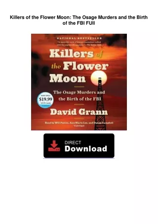 Killers of the Flower Moon: The Osage Murders and the Birth of the FBI Kindle