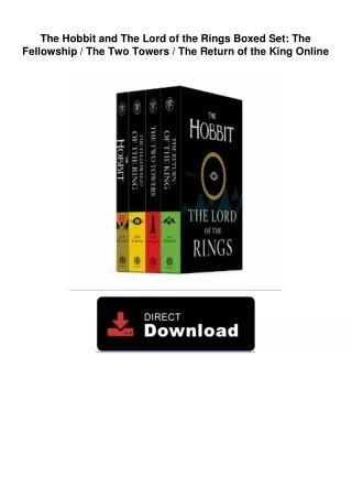 The Hobbit and The Lord of the Rings Boxed Set: The Fellowship / The Two