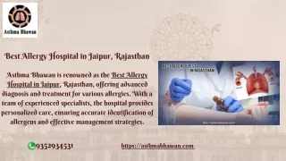 Best Allergy Hospital in Jaipur, Rajasthan