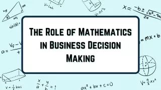 the role of mathematics the role of mathematics