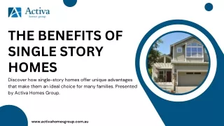 Single Story Home Builders Perth--Activa Homes Group