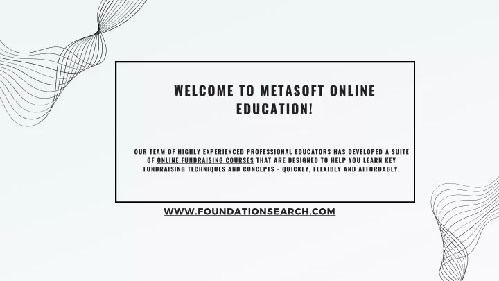 welcome to metasoft online education