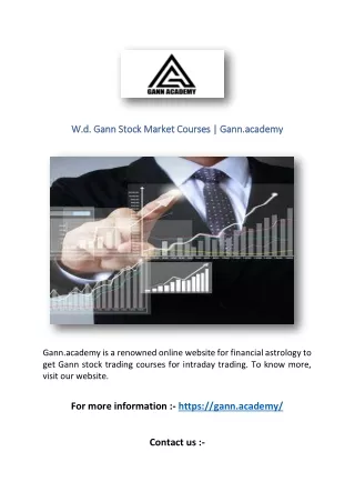 W.d. Gann Stock Market Courses | Gann.academy