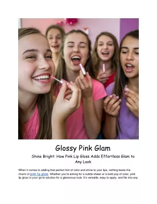 glossy pink glam shine bright how pink lip gloss