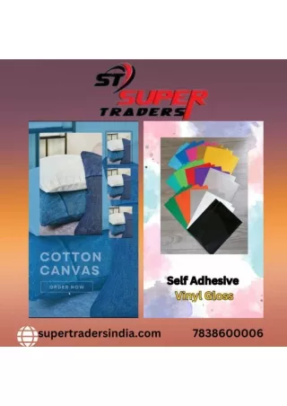 Cotton canvas at affordable price available at Super Traders India.