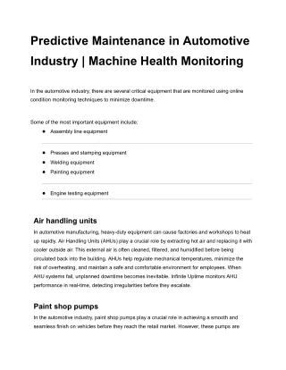 Predictive Maintenance in Automotive Industry _ Machine Health Monitoring