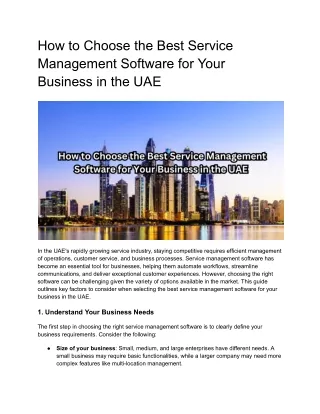how to choose the best service management