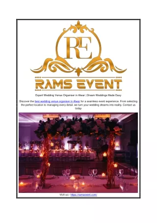 Expert Wedding Venue Organiser in Alwar