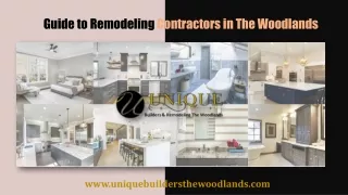 Guide to Remodeling Contractors in The Woodlands