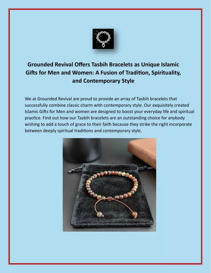 grounded revival offers tasbih bracelets