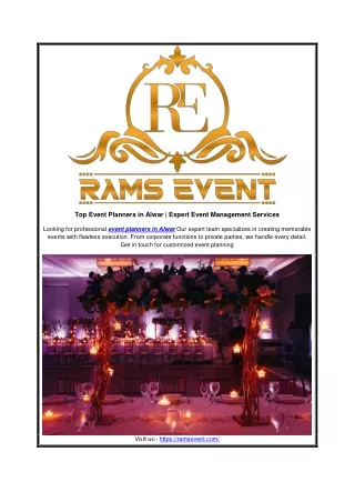 Top Event Planners in Alwar 563