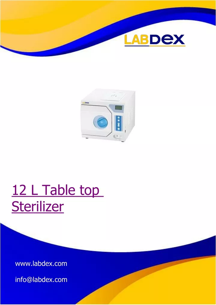 12 l table top sterilizer www labdex com