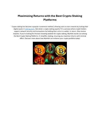 Maximizing Returns with the Best Crypto Staking Platforms
