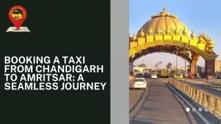 _H&BCabs BOOKING A TAXI FROM CHANDIGARH TO AMRITSAR A SEAMLESS JOURNEY