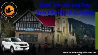 one way Tour from Chandigarh to Shimla by new chandiagrh travels