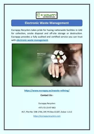 Electronic Waste Management