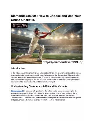 diamondexch999 how to choose and use your online