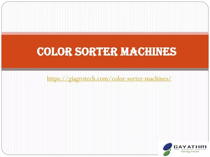 color sorter machines