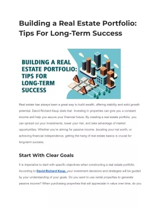 building a real estate portfolio tips for long