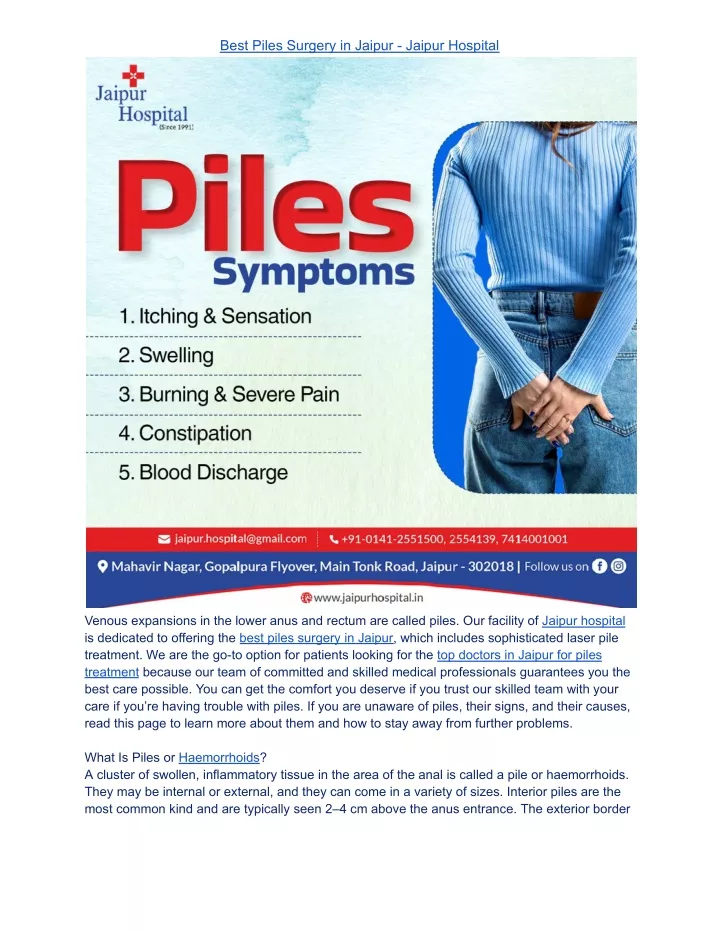 best piles surgery in jaipur jaipur hospital