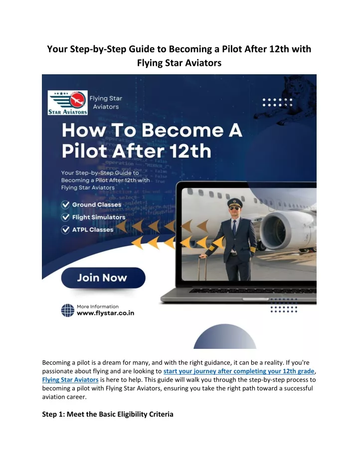 your step by step guide to becoming a pilot after