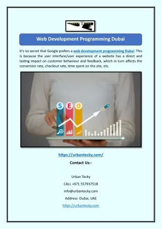 Web Development Programming Dubai