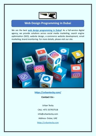 Web Design Programming in Dubai